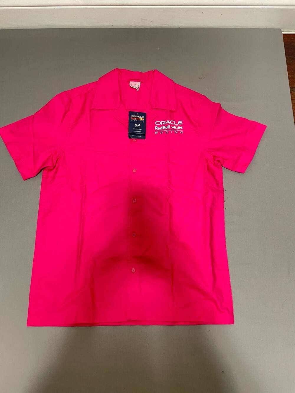Castore Oracle Red Bull Racing Miami Grand Prix Button Down Shirt Size M